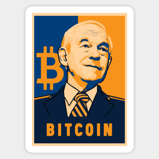 Ron Paul Bitcoin Sticker